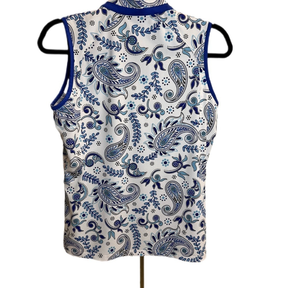 Tail Blue and White Paisley Tank Top - Picture 3 of 5